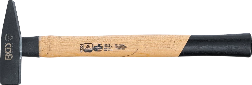 Lakatoskalapács | Hickory nyéllel | DIN 1041 | 300 g