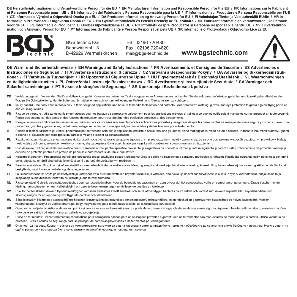 Válvula esférica para BGS 68000 