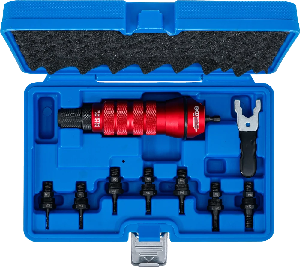 Szegecsanyahúzó adapter | Fém kivétel | M3 / M4 / M5 / M6 / M8 / M10