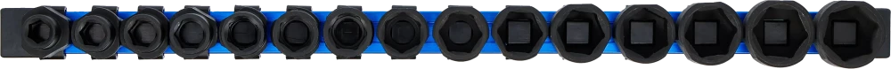 Levegős dugókulcskészlet hatszögletű, extra lapos | 12,5 mm (1/2") | 10 - 24 mm | 15 darabos