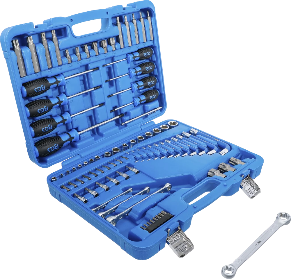 Szerszámkészlet | 6,3 mm (1/4") + 12,5 mm (1/2") | E-profil / T-profil (Torx) | 84 darabos