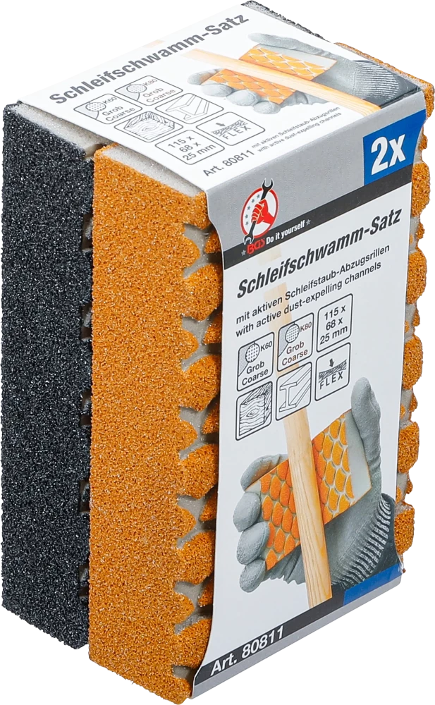 Csiszolószivacs-készlet | K 60, 80 | 2 darabos