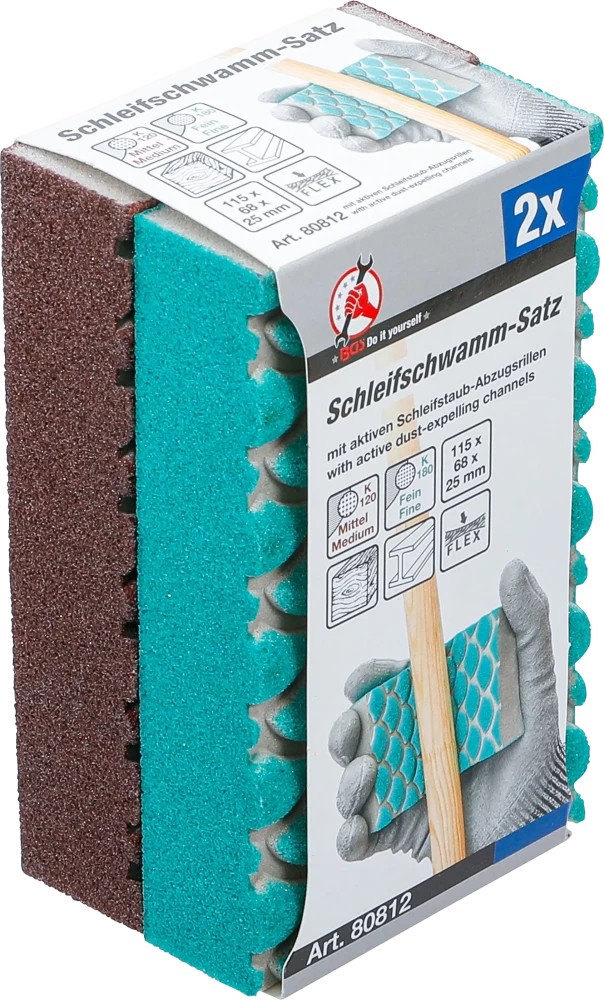 Csiszolószivacs-készlet | K 120, 180 | 2 darabos