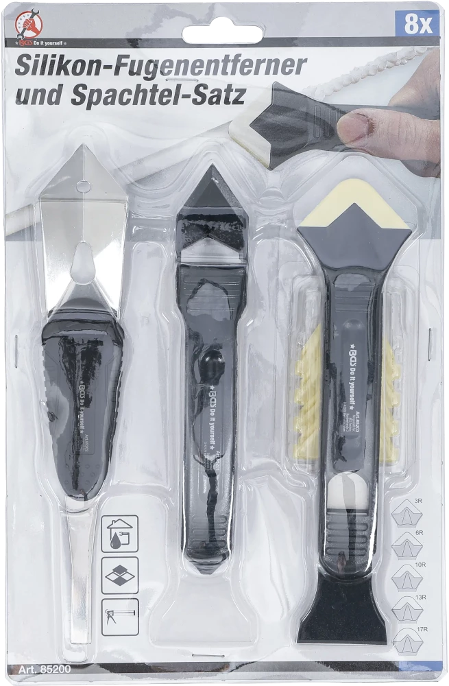 Szililkon fugaeltávolító és spatula készlet | 8 darabos