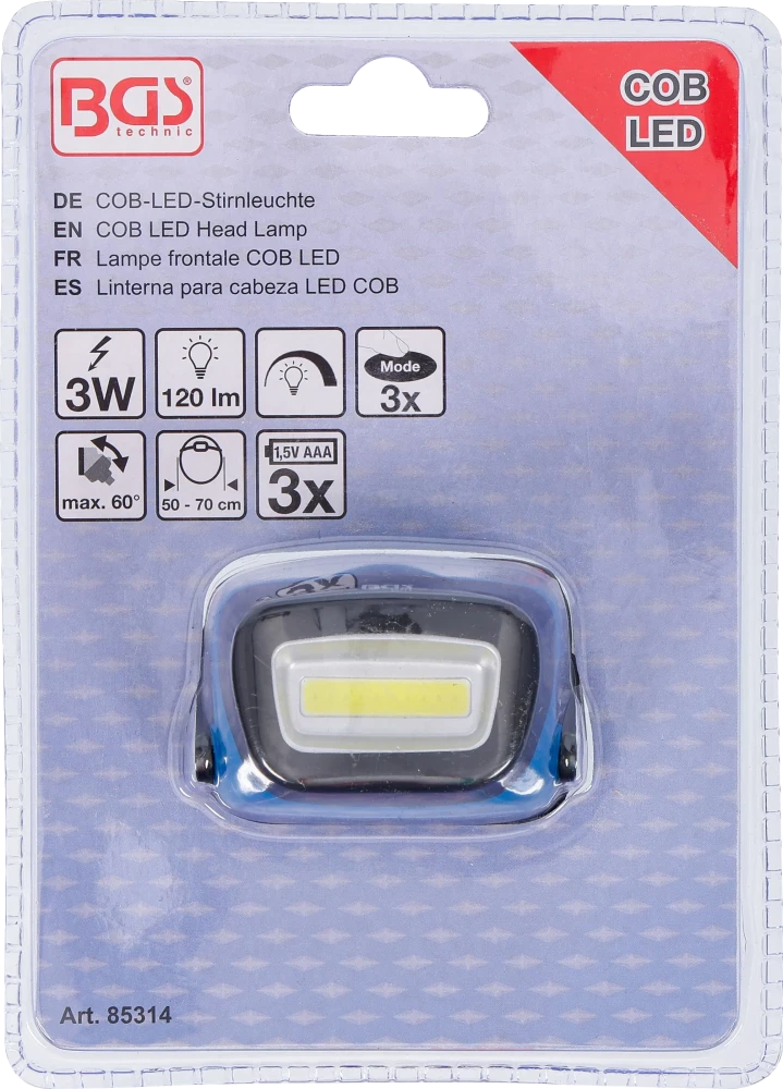 COB LED fejlámpa