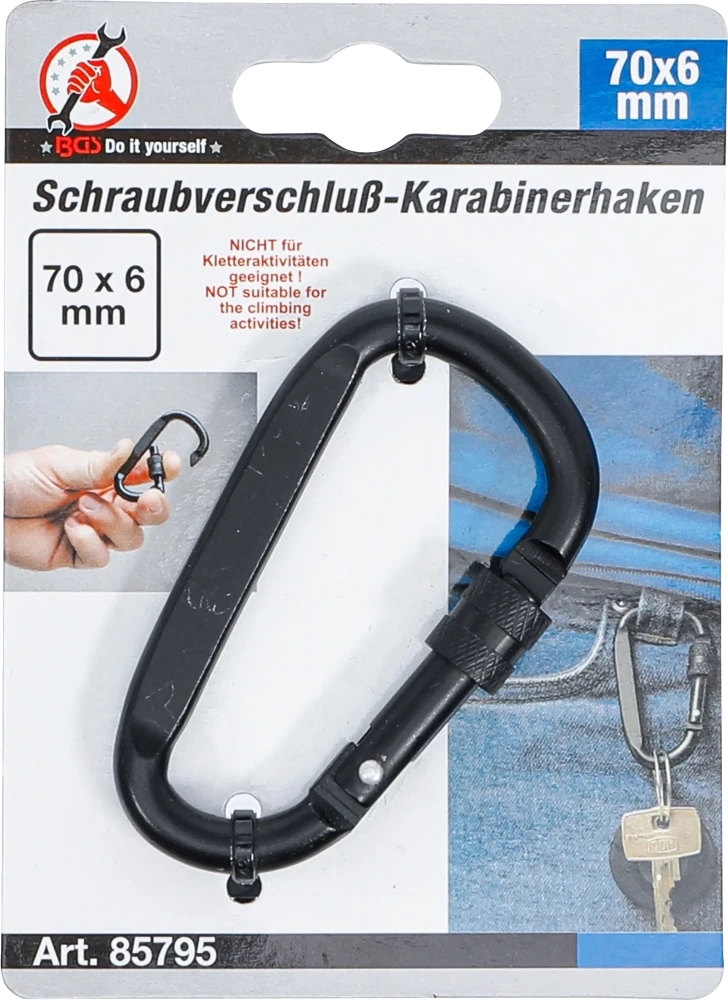 Csavaros karabiner | 70 x 6 mm