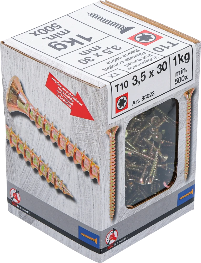Univerzális csavarok | T-profil (Torx) T10 | 3,5 x 30 mm | 1 kg / 500 db