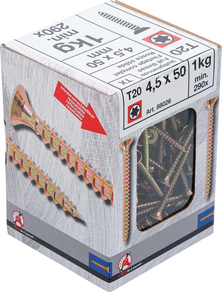 Univerzális csavarok | T-profil (Torx) T20 | 4,5 x 50 mm | 1 kg / 290 db