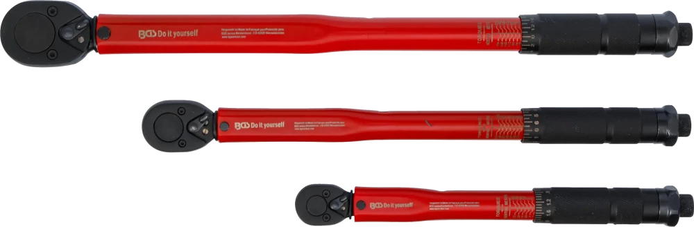 Nyomatékkulcs-készlet | 6,3 mm (1/4") 2 - 24 Nm, 10 mm (3/8") 19 - 110 Nm, 12,5 mm (1/2") 28 - 210 Nm | 3 darabos