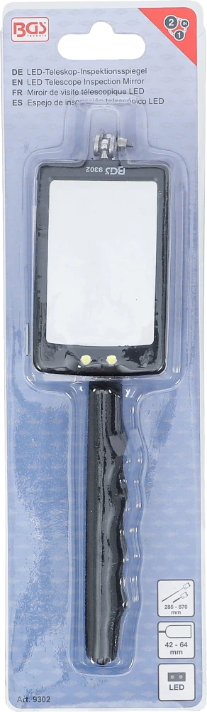 LED-es teleszkópos tükör | 285 - 870 mm