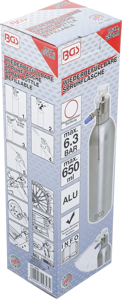 Levegős szórófejes flakon | Alumínium kivitel | 650 ml