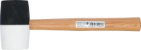 Gumikalapács | Hickory nyéllel | fekete-fehér fejű | Ø 63 mm | 840 g