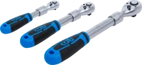 Racsnis kulcs készlet | kihúzható | 6,3 mm (1/4") - 10 mm (3/8") - 12,5 mm (1/2") | 3 darabos