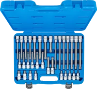 Behajtófej-készlet | 12,5 mm (1/2") | Ékprofil (RIBE) | 32 darabos