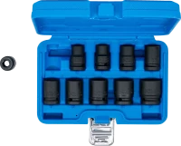 Levegős dugókulcskészlet hatszögletű | 12,5 mm (1/2") | 10 - 24 mm | 10 darabos