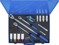 Nyomatékkulcs-készlet | 6,3 mm (1/4"), 10 mm (3/8"), 12,5 mm (1/2") | 31 darabos