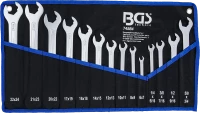 Villáskulcskészlet | extra lapos | 6 - 22 mm, 1/4" - 3/4" | 14 darabos