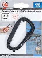 Csavaros karabiner | 70 x 6 mm