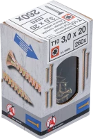 Univerzális csavarok | T-profil (Torx) T10 | 3,0 x 20 mm | 260 db