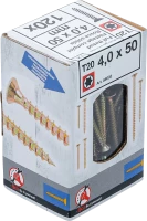 Univerzális csavarok | T-profil (Torx) T20 | 4,0 x 50 mm | 120 db