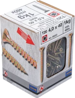 Univerzális csavarok | T-profil (Torx) T20 | 4,0 x 40 mm | 1 kg / 460 db
