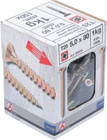 Univerzális csavarok | T-profil (Torx) T25 | 5,0 x 80 mm  | 1 kg / 150 db
