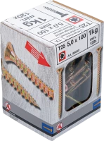 Univerzális csavarok | T-profil (Torx) T25 | 5,0 x 100 mm  | 1 kg / 120 db