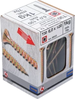 Univerzális csavarok | T-profil (Torx) T30 | 6,0 x 120 mm  | 1 kg / 70 db
