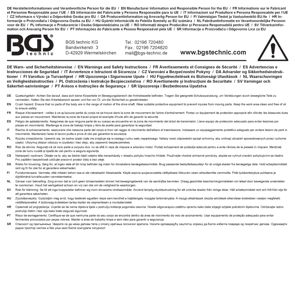 Mala vazia para BGS 1141 