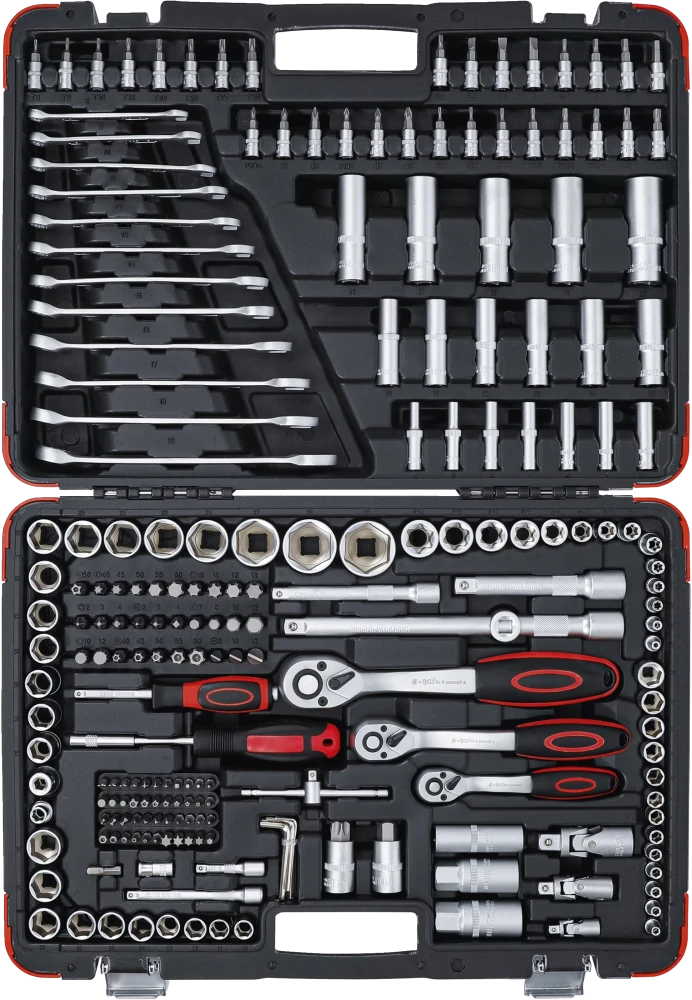 Dugókulcskészlet | 6,3 mm (1/4") / 10 mm (3/8") / 12,5 mm (1/2") | 216 darabos