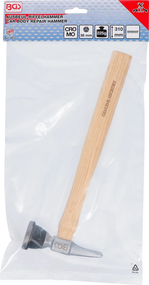 Bordás horpadáskiütő kalapács | Ø 38 mm | 225 g