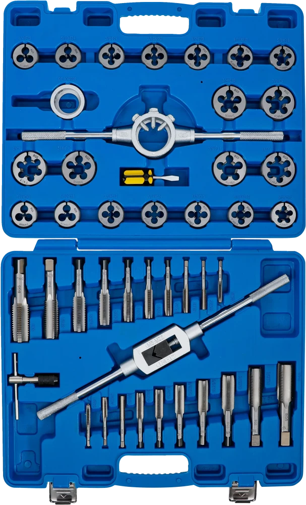 Menetvágó készlet | collos | 1/4" - 1" | 45 darabos
