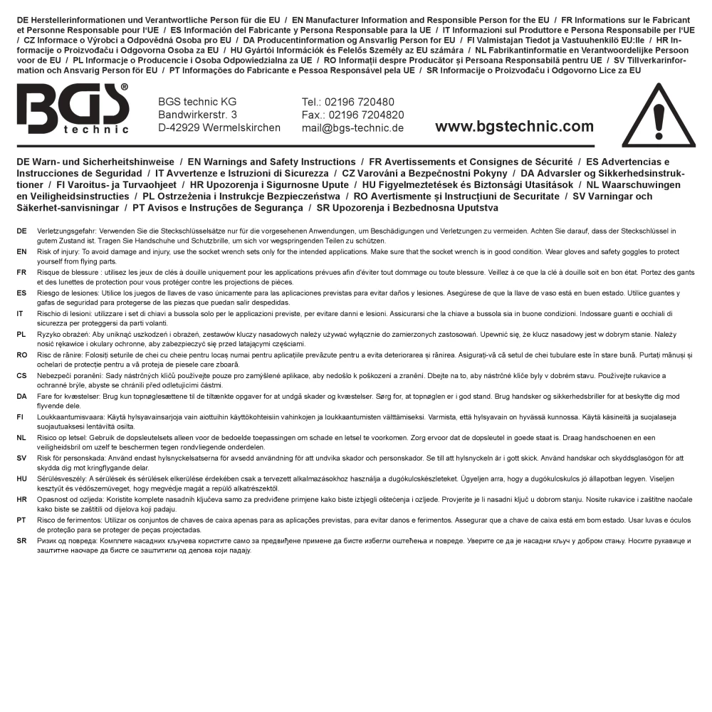 Mala vazia para BGS 2296 