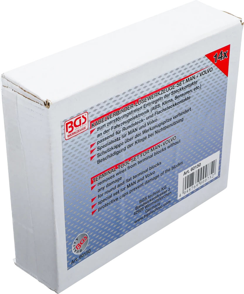 Kábelcsatlakozó lehúzó készlet | MAN, Volvo | 14 darabos