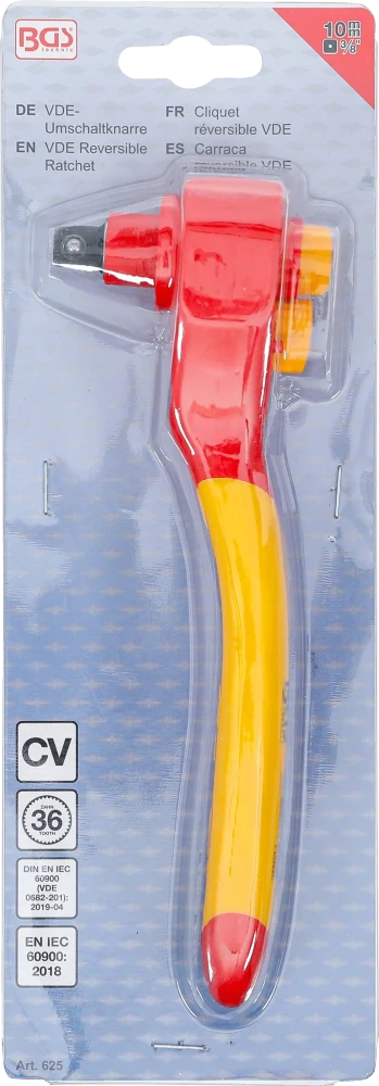 VDE racsnis kulcs | 10 mm (3/8") | 1000 V