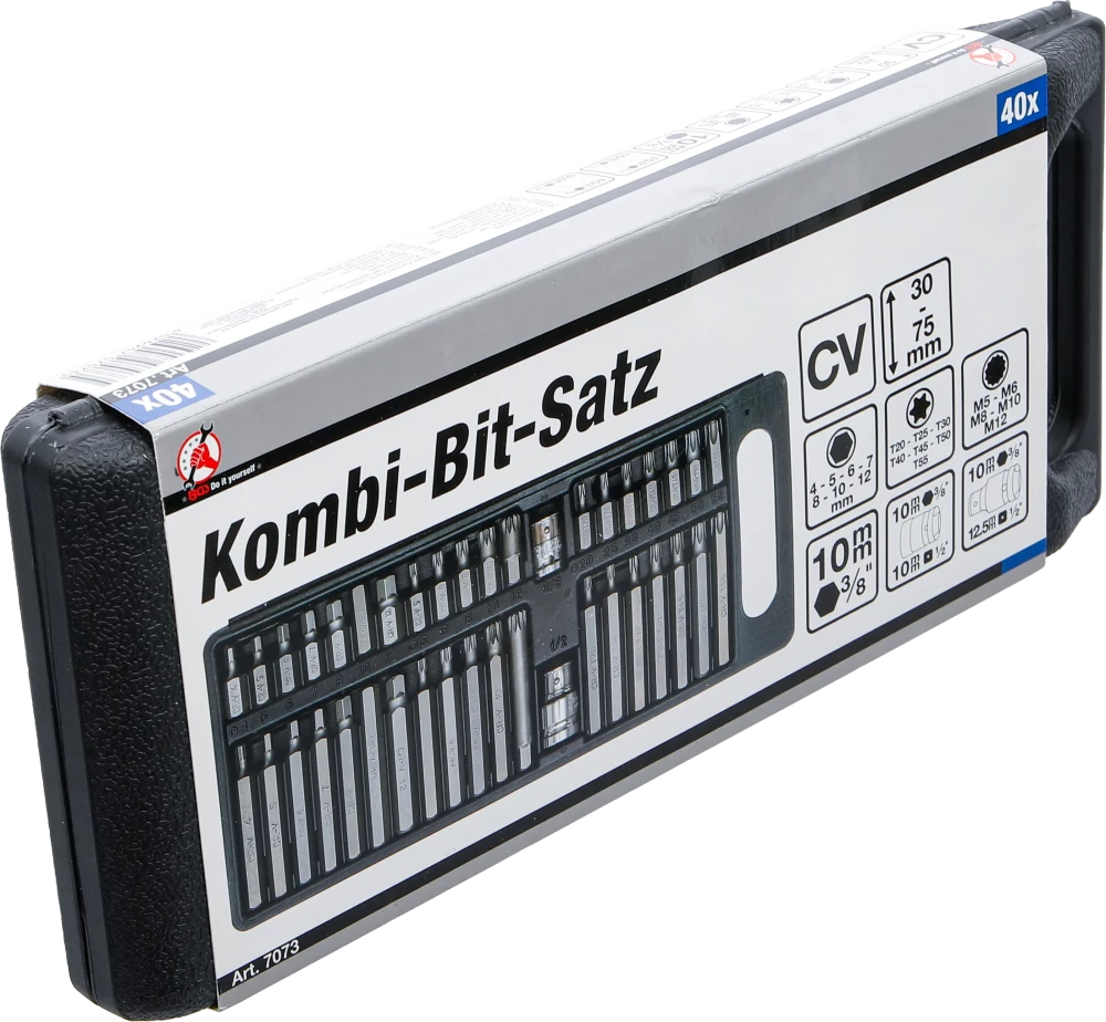 Kombinált behajtófej-készlet | 40 darabos