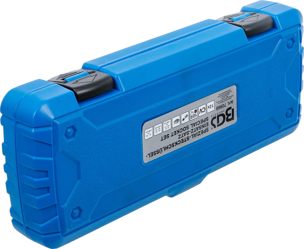 Speciális dugókulcskészlet, hasított | 10 mm (3/8") | 8 - 19 mm | 12 darabos