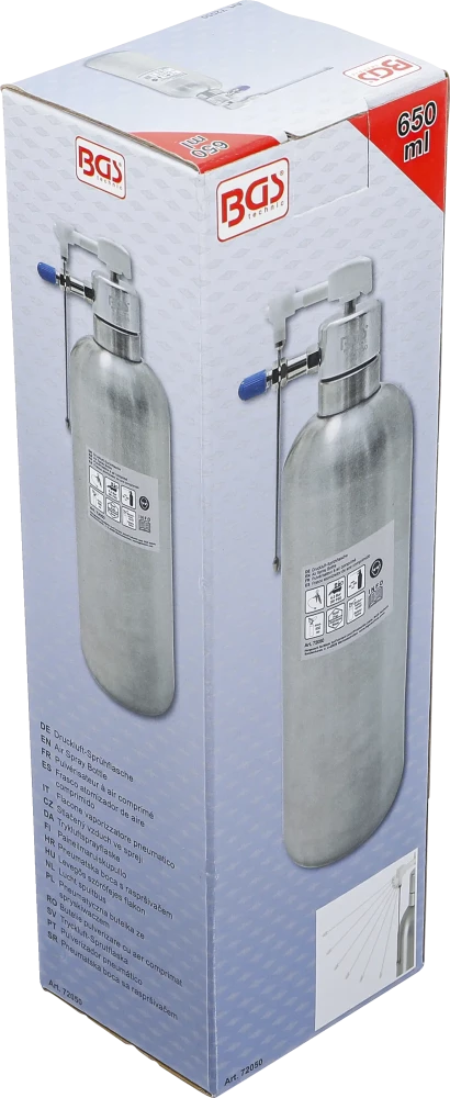Levegős szórófejes flakon | nemesacél | rozsdamentes | 650 ml