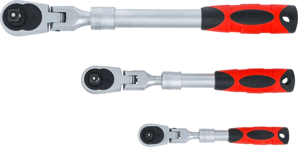 Racsnis kulcs készlet | kihúzható, hajlítható | 6,3 mm (1/4") - 10 mm (3/8") - 12,5 mm (1/2") | 3 darabos