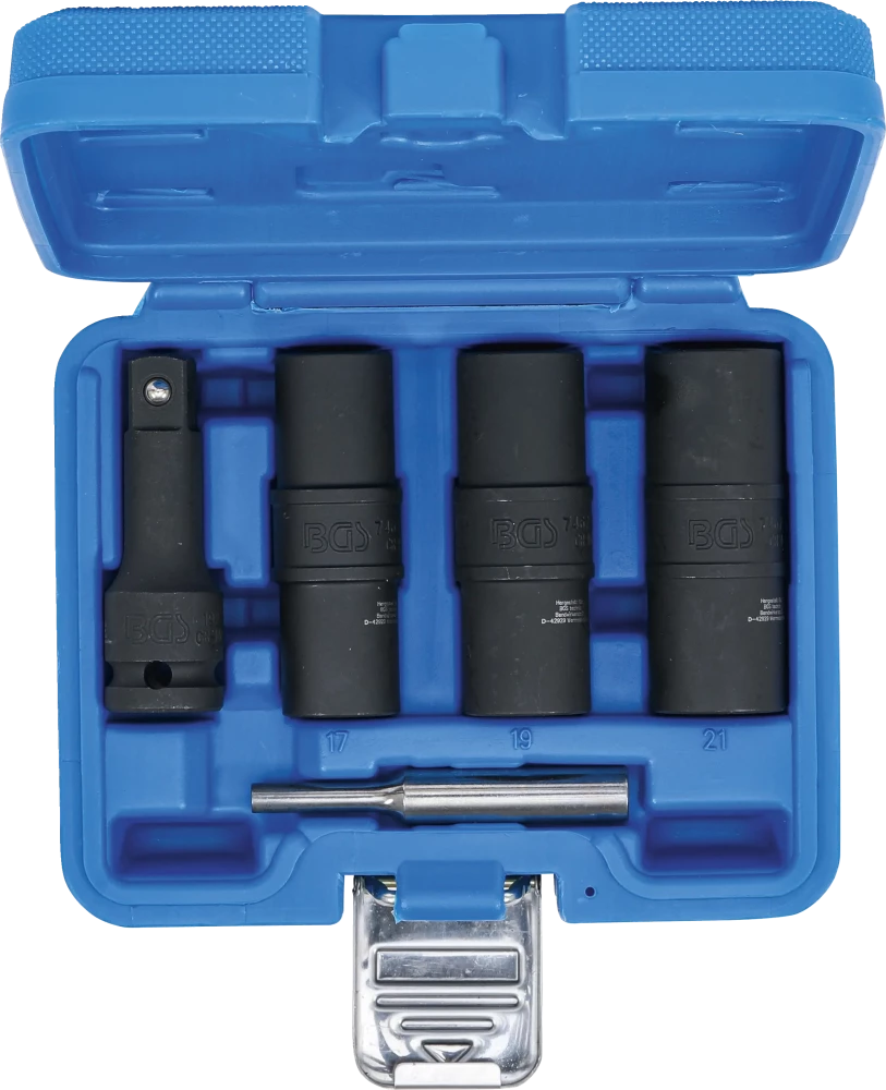 Speciális levegős, fordítóbetétes dugókulcskészlet | hatszögletű és csavarhúzó 17 - 19 - 21 mm | 12,5 mm (1/2") | 3 darabos