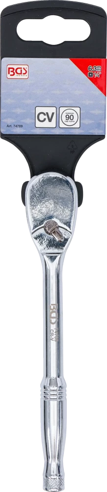 Racsnis kulcs | Tömör acél | finomfogazású | 6,3 mm (1/4")