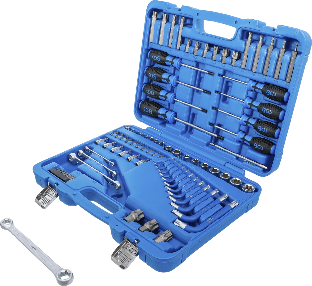 Szerszámkészlet | 6,3 mm (1/4") + 12,5 mm (1/2") | E-profil / T-profil (Torx) | 84 darabos