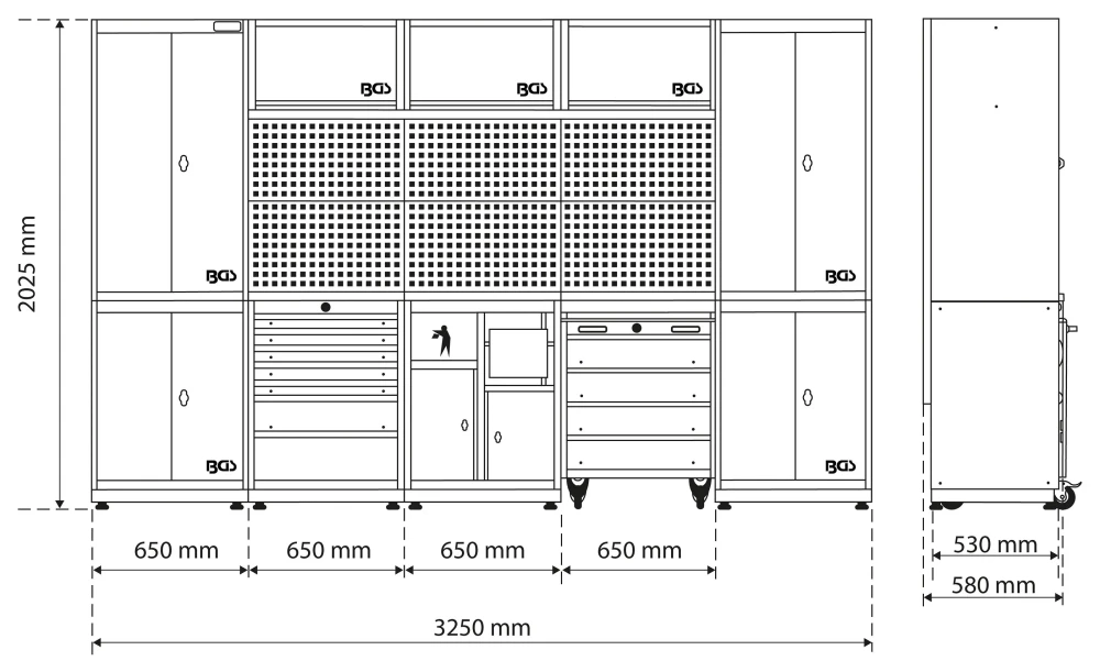 Fali egységrendszer | Flex | fa | 5 modul