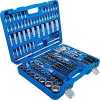 Dugókulcskészlet, tizenkétszögletű | 6,3 mm (1/4") / 10 mm (3/8") / 12,5 mm (1/2") | 192 darabos