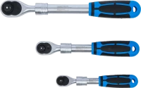 Racsnis kulcs készlet | kihúzható | 6,3 mm (1/4") - 10 mm (3/8") - 12,5 mm (1/2") | 3 darabos