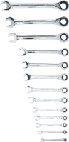 Racsnis csillag-villáskulcs készlet | 8 - 32 mm | 13 darabos