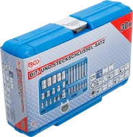 Behajtófej- és dugókulcskészlet | E-profil / T-profil (Torx) | 30 darabos