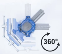 Párhuzamos satu | 100 mm szorítópofák | 360°-ban elfordítható