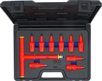 VDE-behajtófej készlet | 12,5 mm (1/2") | T-profil (Torx) T20 - T55 | 10 darabos