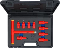 VDE-behajtófej készlet | 10 mm (3/8") / 12,5 mm (1/2") | belső hat szögletű hajtás 4 - 10 mm | 10 darabos